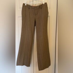 GAP Straight Fit Brown Tweed Trousers Size 2 Tailored Pants